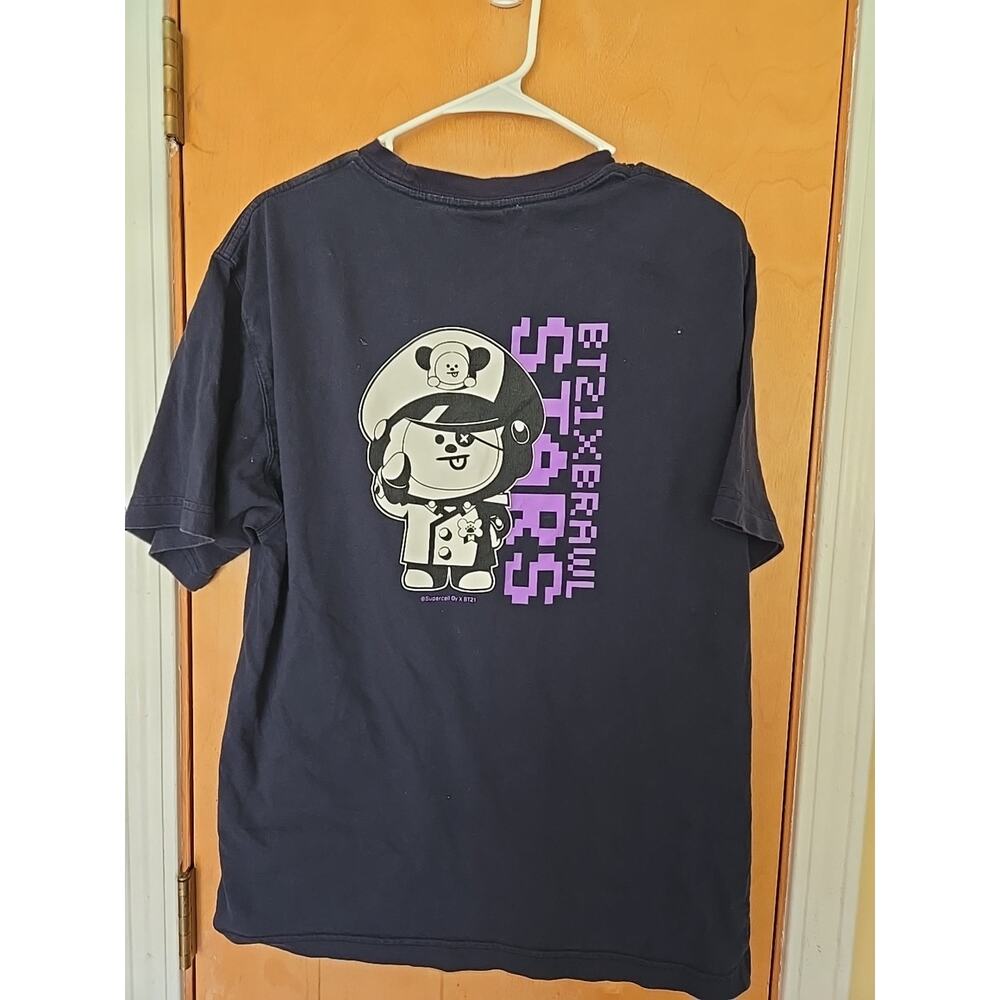 BT21 x Brawl Stars - Navy Short Sleeve T-shirtSize Large